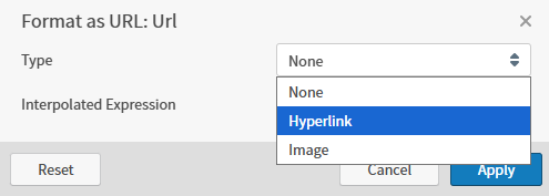 Format as URL work area select hyperlink