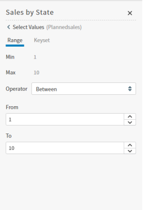 Define your range of values here