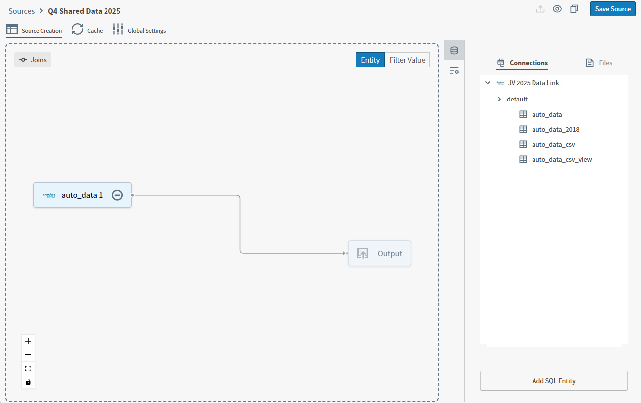 Use this work area to create or update a source