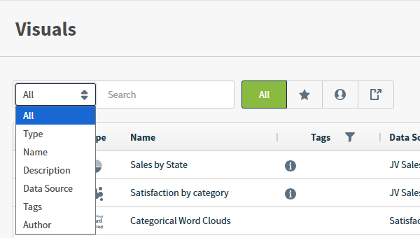 Use a search field to search by an available column