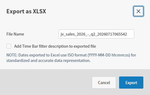 Rename your file and add or remove the time bar using this work area