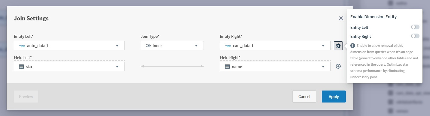 use this area to create and edit joins